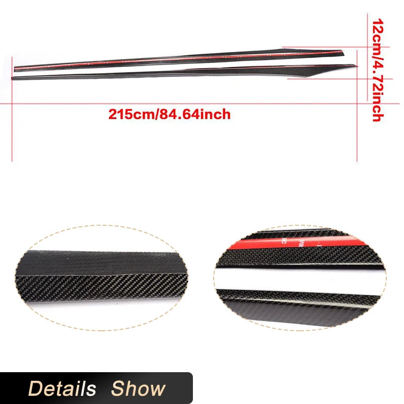 Carbon Fiber Car Side Skirts Extensions Lip Aprons for BMW 6 Series F06 M Sport Sedan 2012-2017 Side Door Skirts