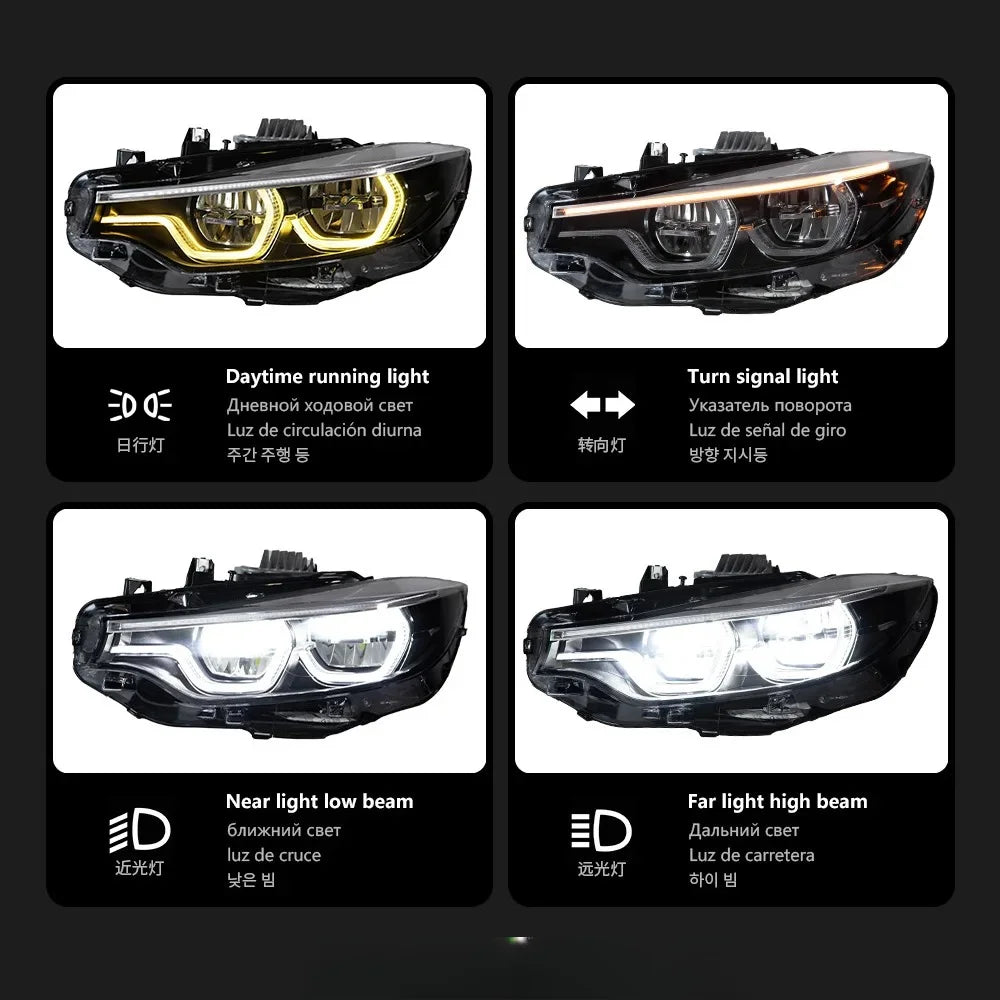 2 PCS Car Lights for BMW 4 Series F32 LED Headlight 2012-2019 M4 F33 F36 F82 LED HeadLamp DRL Signal front Automotive Accessory