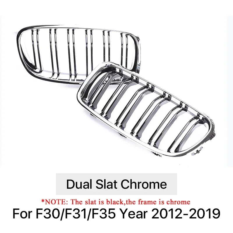 Front Refiting Racing Grille Carbon Fiber M Color Grill Kidney For BMW 3 Series F30 F31 F35 2012-2019 320i 328i 330i Accessories