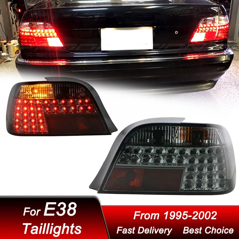 Car styling Tail Lights For BMW 7 series E38 740i 1995-2002 new style full LED Dynamic Turn Signal Light Tail Lamp Assembly