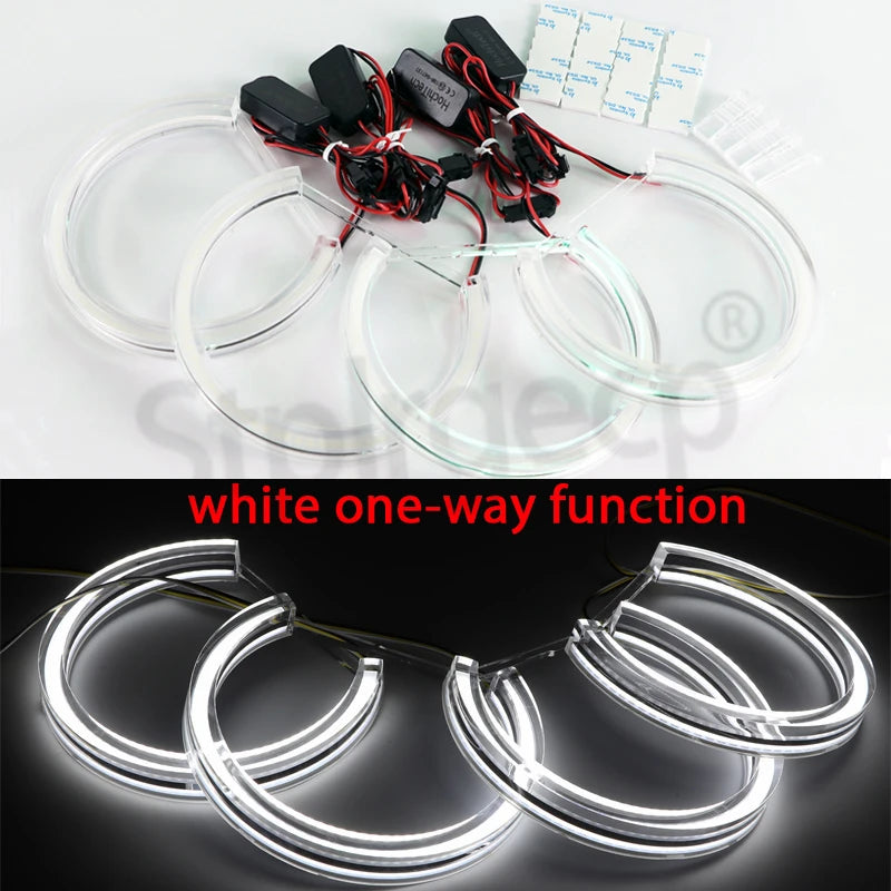 Crystal LED Angel Eyes For BMW E46 M3 E38 E39 E36 Xenon Headlight Tuning DTM Style Halo Rings DRL Daytime Light Retrofit 131mmx4