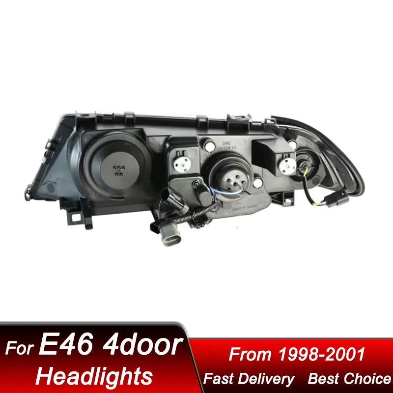 Hot Car Headlights For BMW 3 series M3 E46 4 doors 98-01 EMARK LED DRL Headlamp Assembly Upgrade Projector Lens Accessories Kit