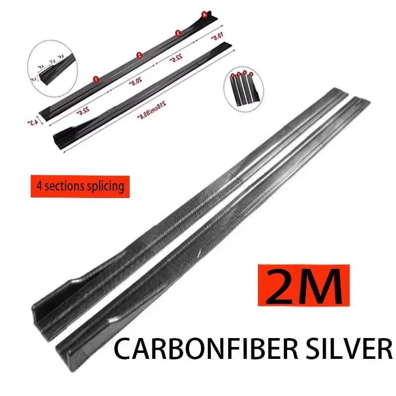 FOR BMW 840i M E39 E46 E53 E90 E92 E93 E60 E61 2M Car Side Skirt Extension Plate Lip Separator Bumper 2.18M Racing Side Spoiler