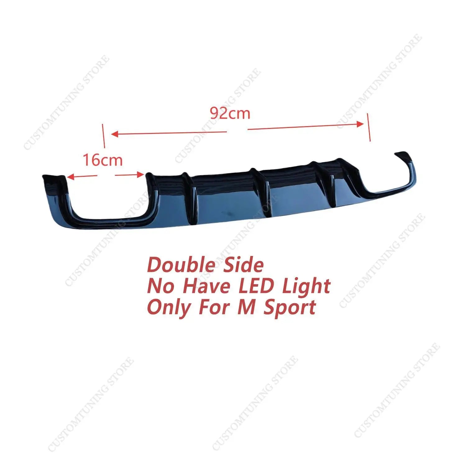 For Bmw E39 M-Tech Maxton Style Gloss Black Rear Bumper Diffuser 520i 523i 530i 540i M Sport 1998-2003 OEM Replace Bodykits