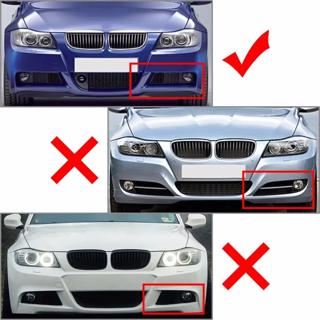For Bmw 3 Series E90 E91 M-Tech 4 Door 320i 330i 2005-2008  Front Bumper Splitter Lip 1Pair Car Front Bumper Spoiler