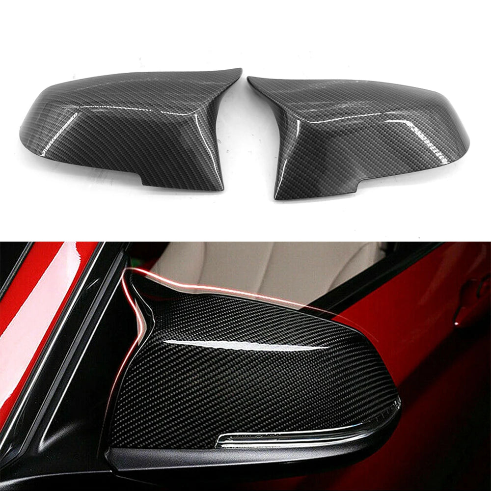 LHD M4 Style Carbon Fiber Mirror Cover Replacement Rearview Side Mirror Cap For BMW F30 F32 3&4 Series
