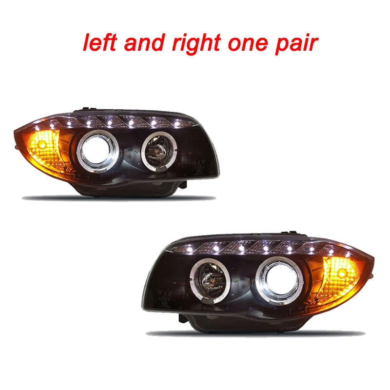Hot Car Headlights For BMW 1 series E87 04-11 EMARK DOT style LED Headlamp Assembly Upgrade Projector Lens Accessories Kit