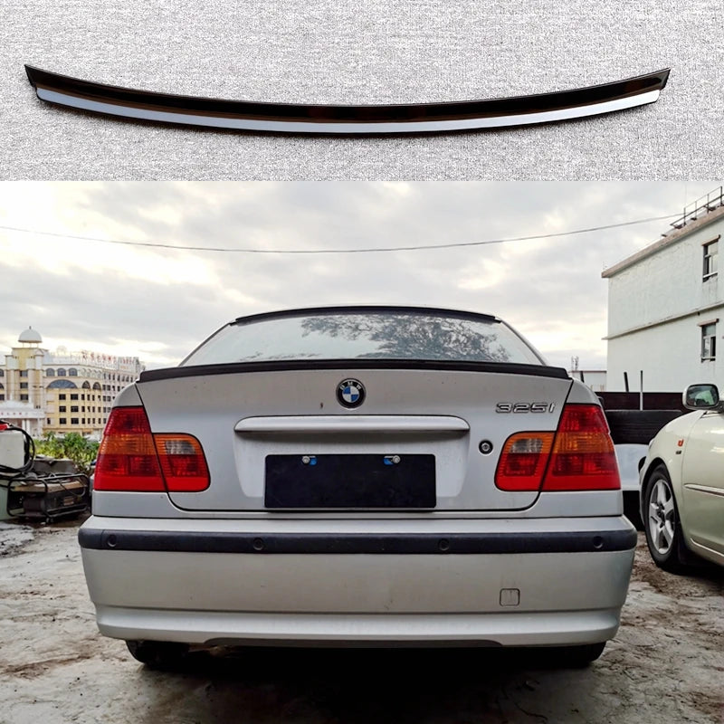 For M3 Style For 1998-2006 Year BMW 3 Series E46 ABS Black Spoiler Sedan Carbon Fiber Rear Wing Car Accessories
