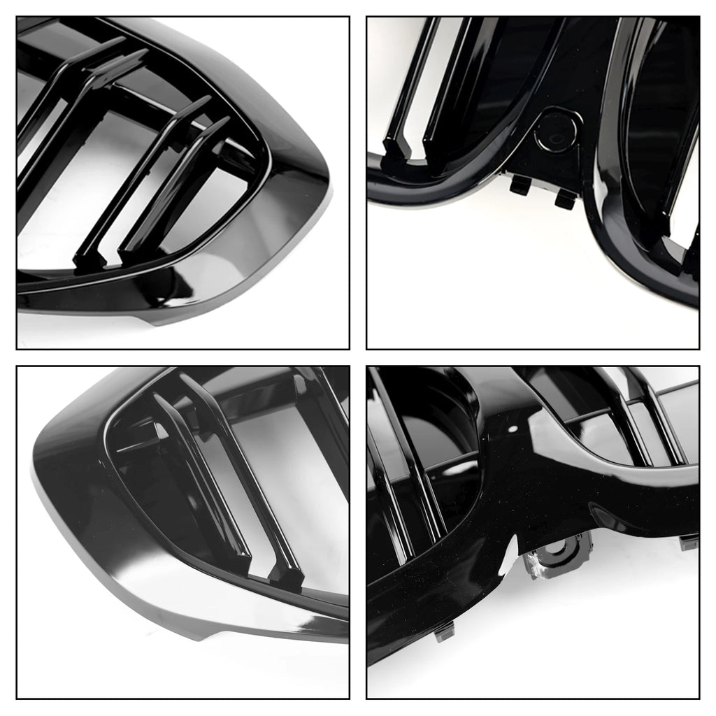 Black Dual Slat Kidney Grille Grill 51138072085 Fit for BMW 3 Series G20 2019-2022