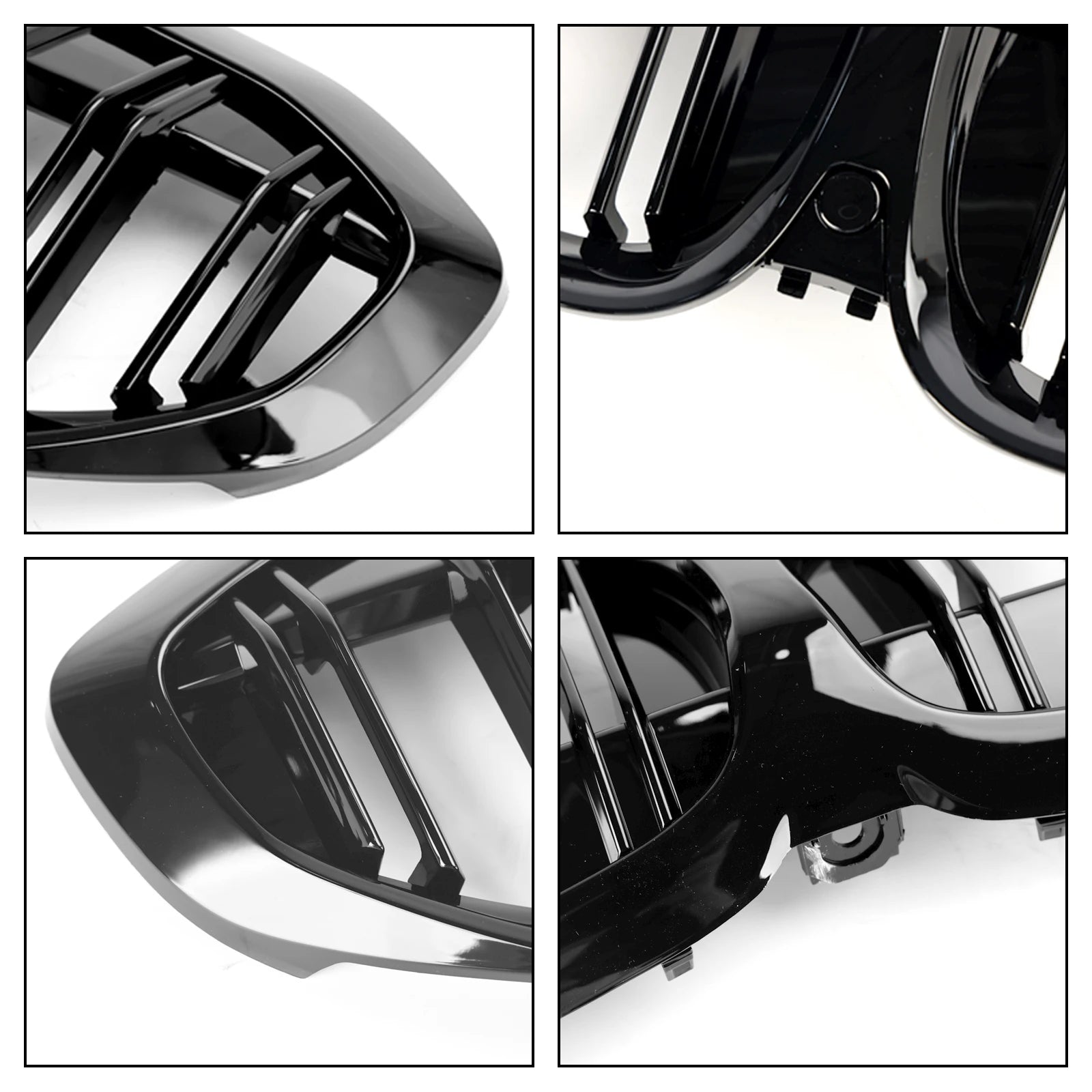 Black Dual Slat Kidney Grille Grill 51138072085 Fit for BMW 3 Series G20 2019-2022
