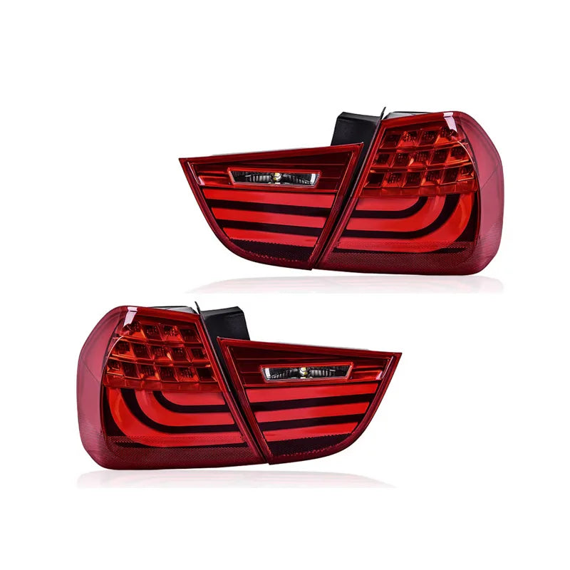 For BMW 3 Series E90 i318 i320 2005-2012 LED Car Tail Light Assembly Flowing Water Flicker Tail Lamps Plug and Play Taillights
