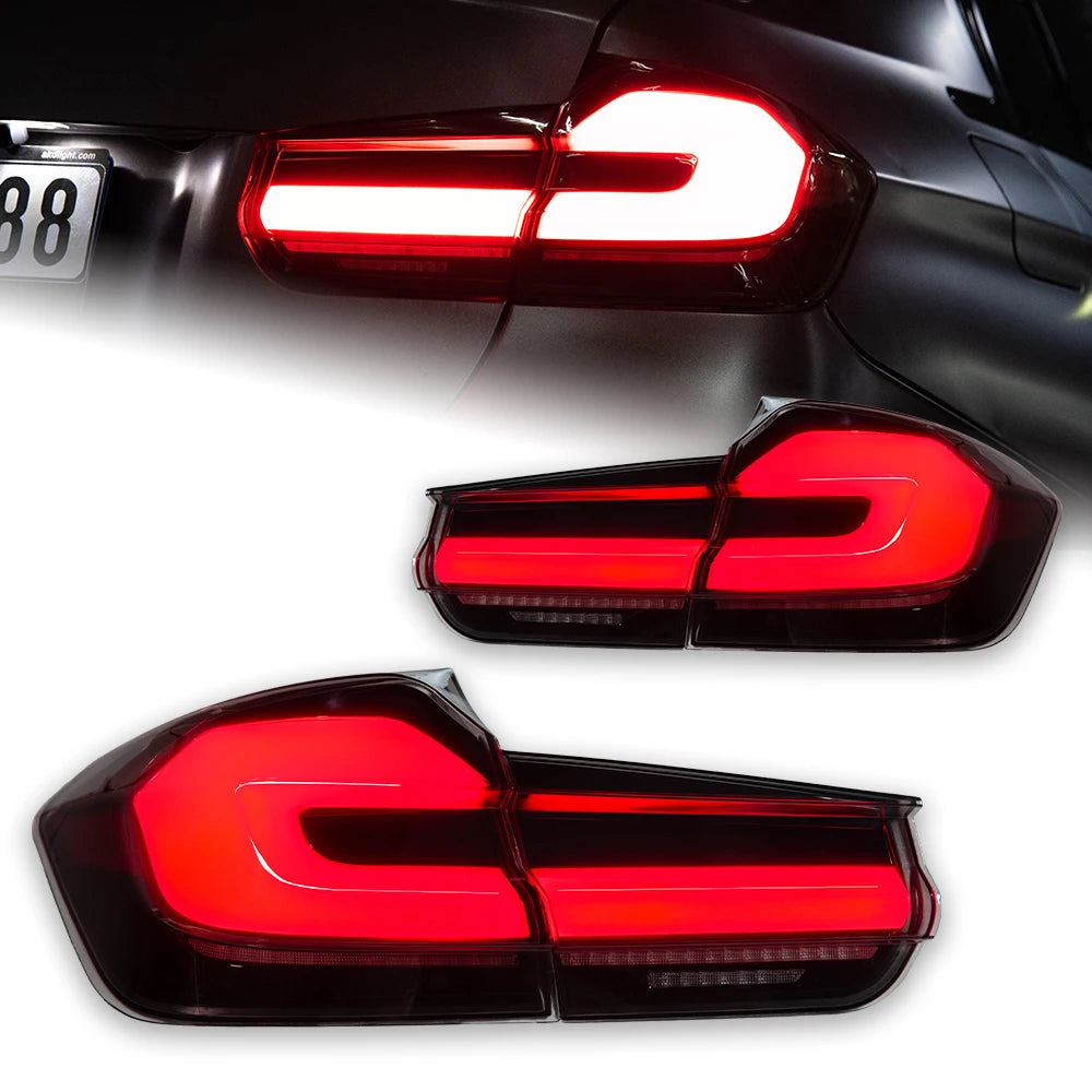 4 pcs Car Tail Lights for BMW F30 2012-2018 F35 LED 3D style Rear lamps 320i 325i LED DRL Brake Signal Reverse Auto Accessories