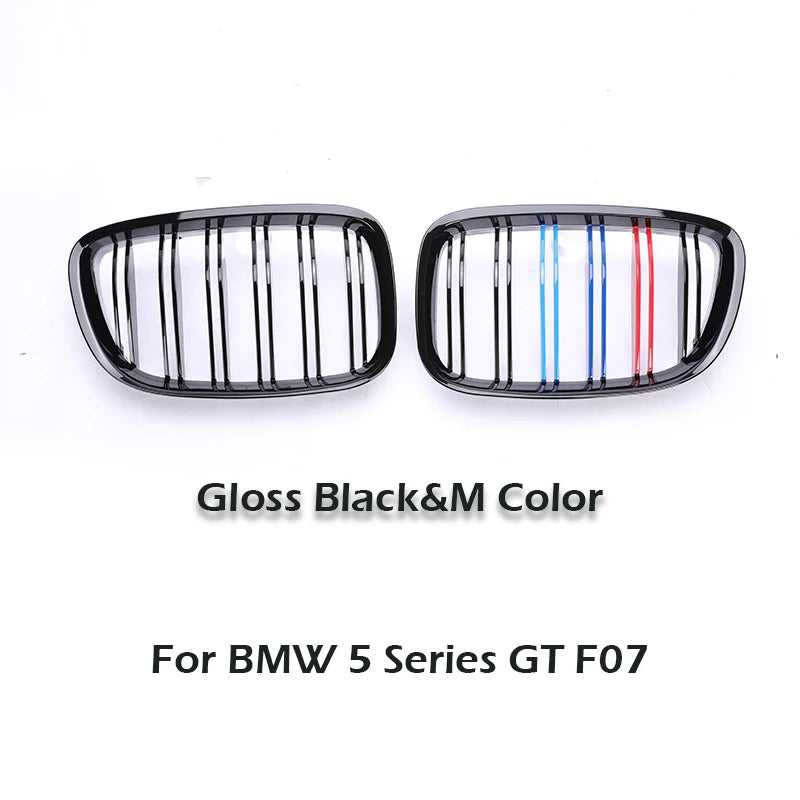 Kidney Grill Grille For BMW 5 Series Gran Turismo GT F07 2009-2017 M Color Chrome Carbon Fiber Pattern Racing Style 535i GT