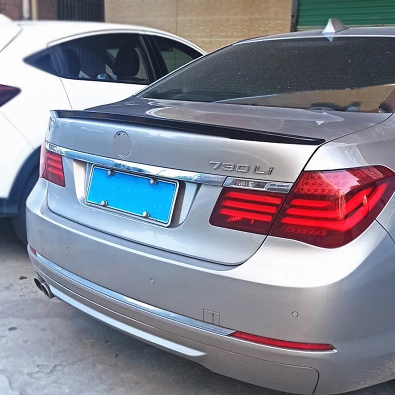 For BMW 7 Series F01 F02 F03 F04 740i 750i ABS Material Rear Trunk Lid Car Wing Lip Spoiler MP style  2008-2015