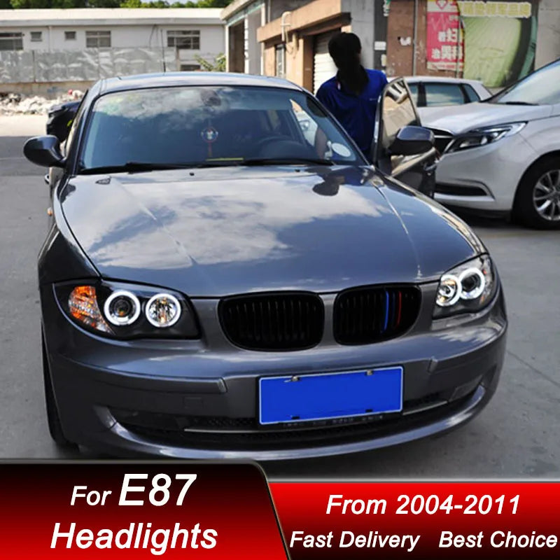 Hot Car Headlights For BMW 1 series E87 04-11 EMARK DOT style LED Headlamp Assembly Upgrade Projector Lens Accessories Kit