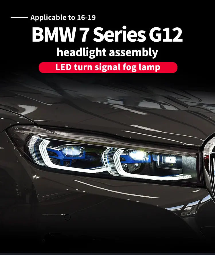 Sewiyolin Car LED Headlight Assemblies For BMW G11 G12 F01 F02 2016-2019 Fog DRL Brake Turn Signal Lamp Plug and Play